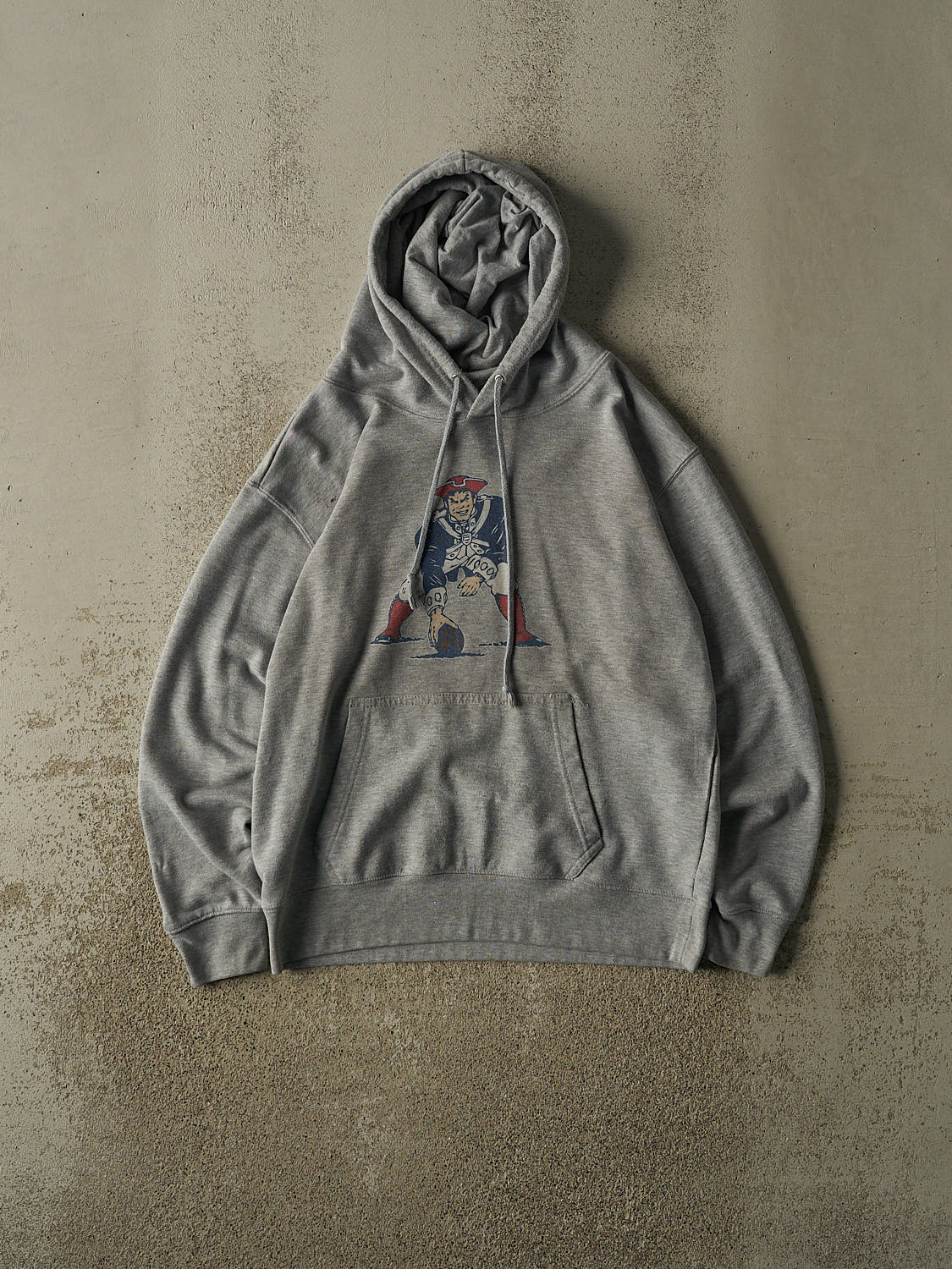 Vintage Y2K Grey New England Patriots Hoodie (S/M)