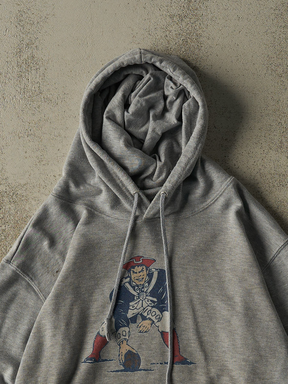 Vintage Y2K Grey New England Patriots Hoodie (S/M)