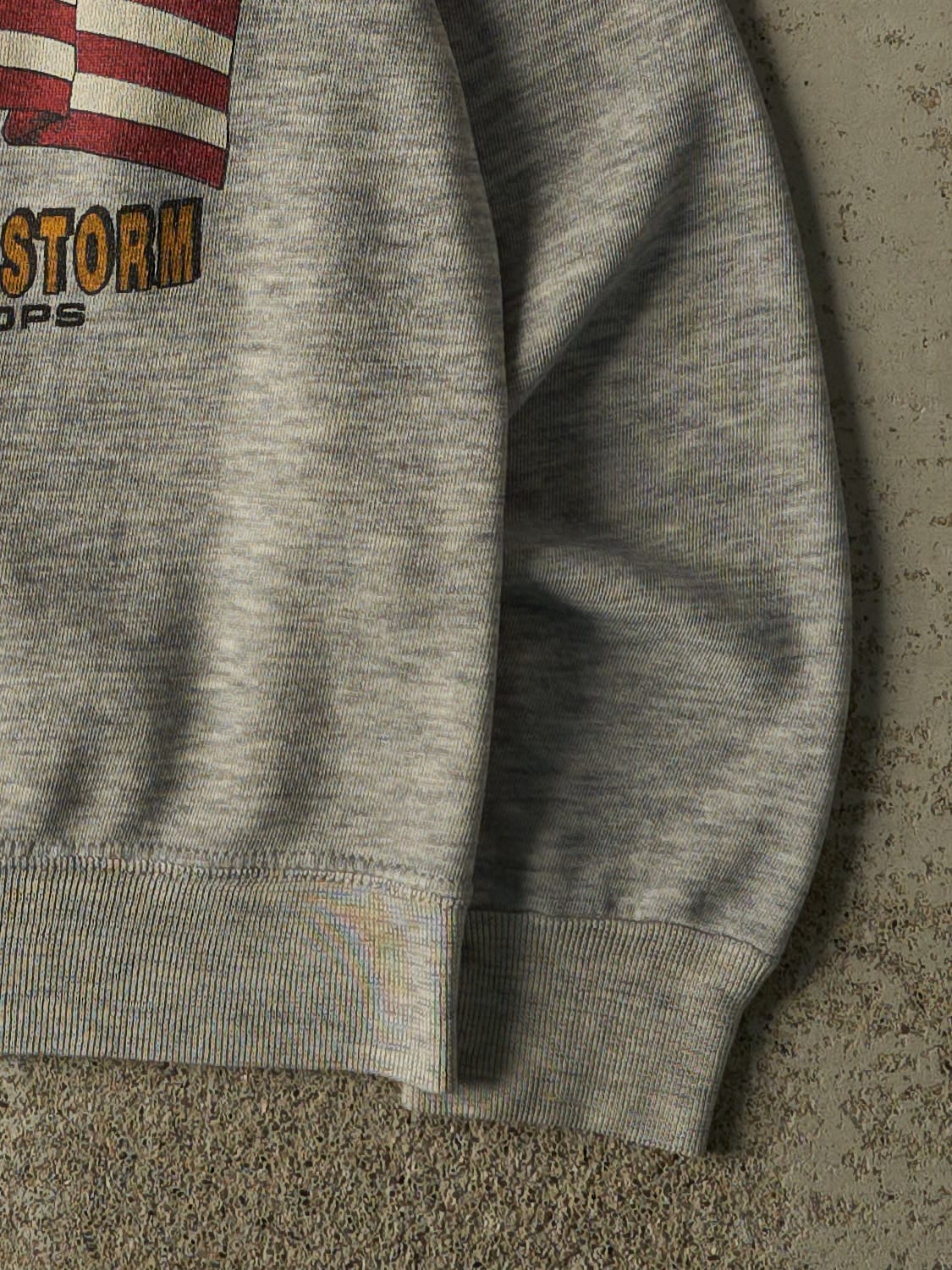 Vintage 80s Heather Grey US Army Operation Desert Storm Crewneck (XXS/XS)