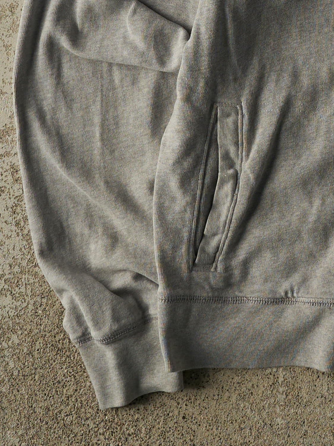Vintage Y2K Grey Polo Jeans Co Embroidered Zip Up Sweater (XL)