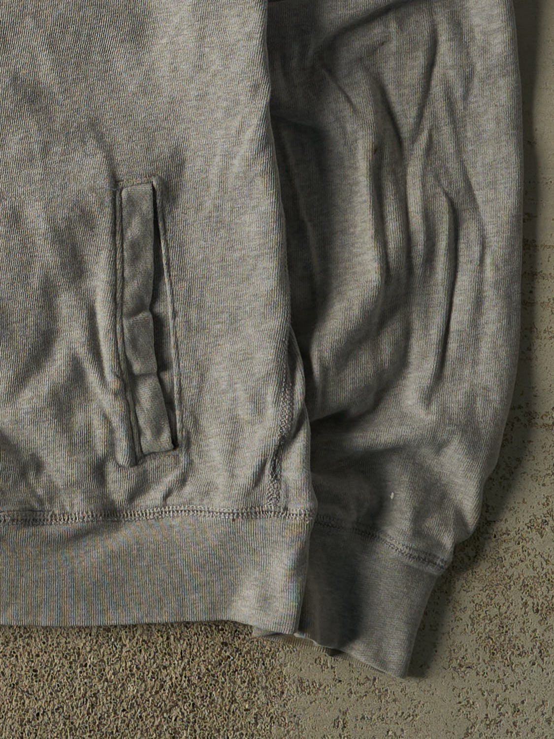 Vintage Y2K Grey Polo Jeans Co Embroidered Zip Up Sweater (XL)