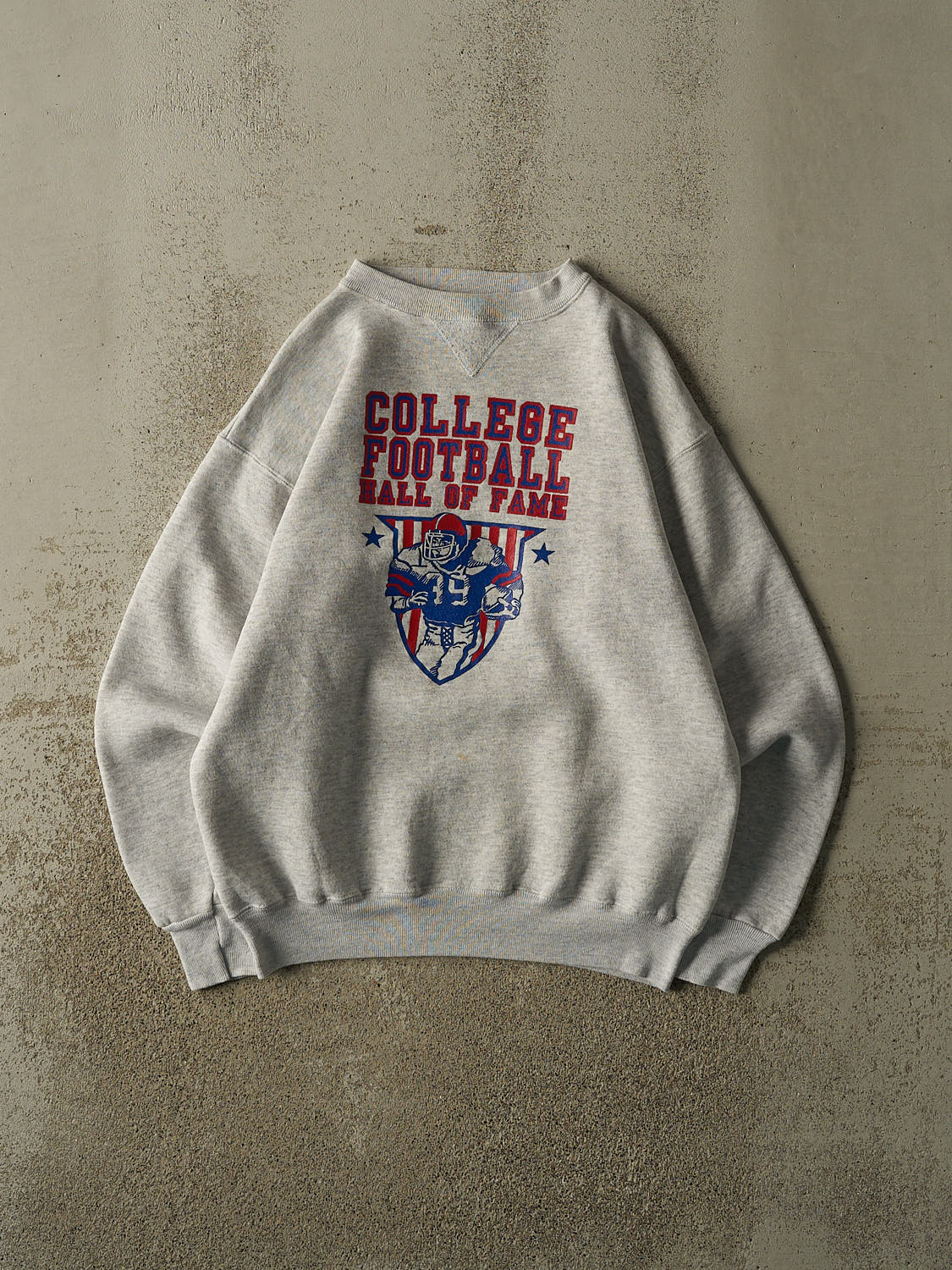 Vintage 90s Heather Grey College Football Hall of Fame Crewneck (M/L)