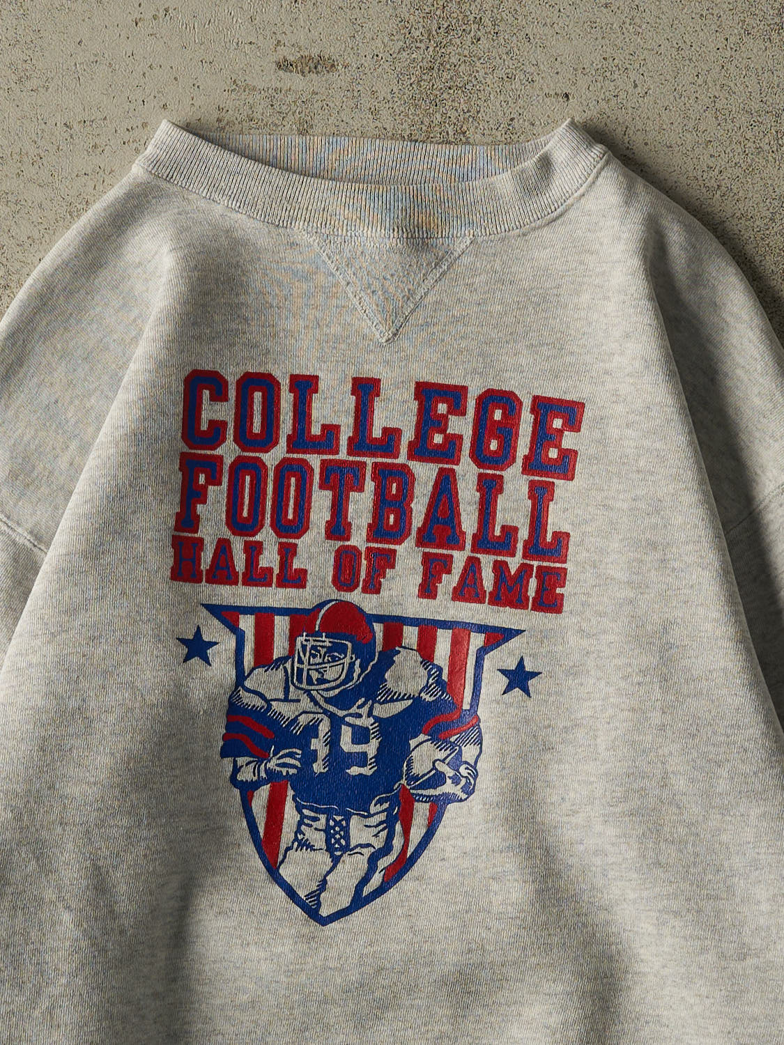 Vintage 90s Heather Grey College Football Hall of Fame Crewneck (M/L)