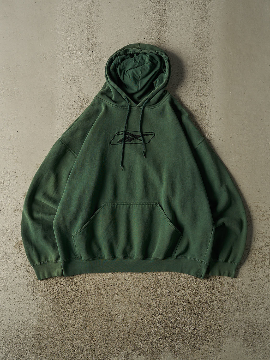 Vintage 90s Green Reebok Embroidered Hoodie (XL)