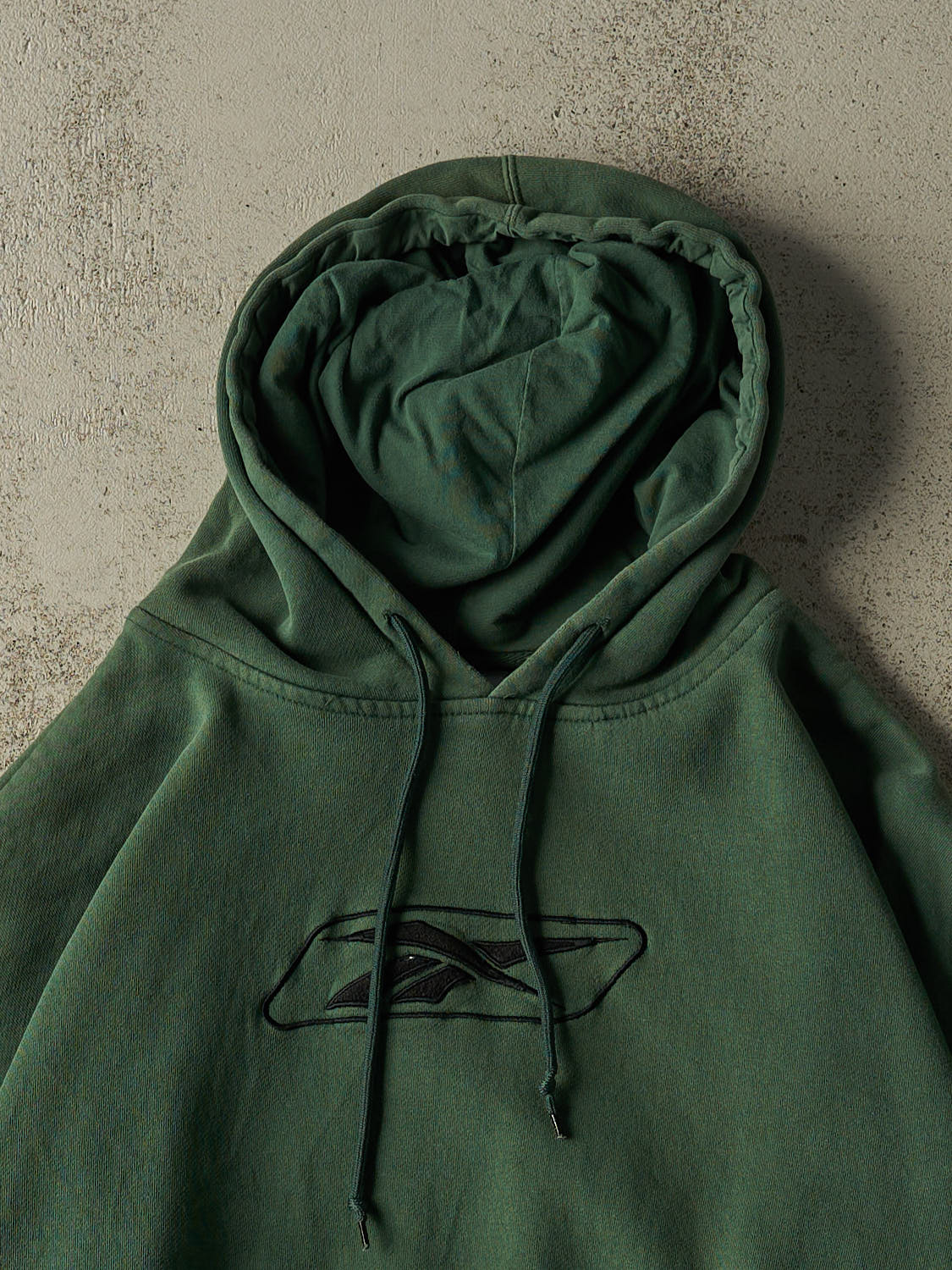 Vintage 90s Green Reebok Embroidered Hoodie (XL)