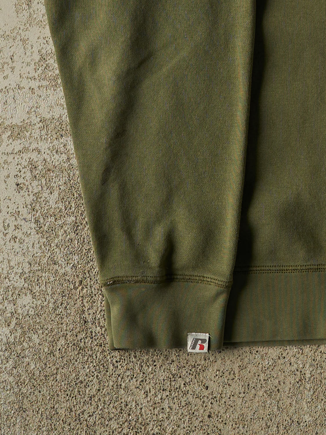 Vintage Y2K Faded Green Russell Athletic Embroidered Crewneck (XL/XXL)