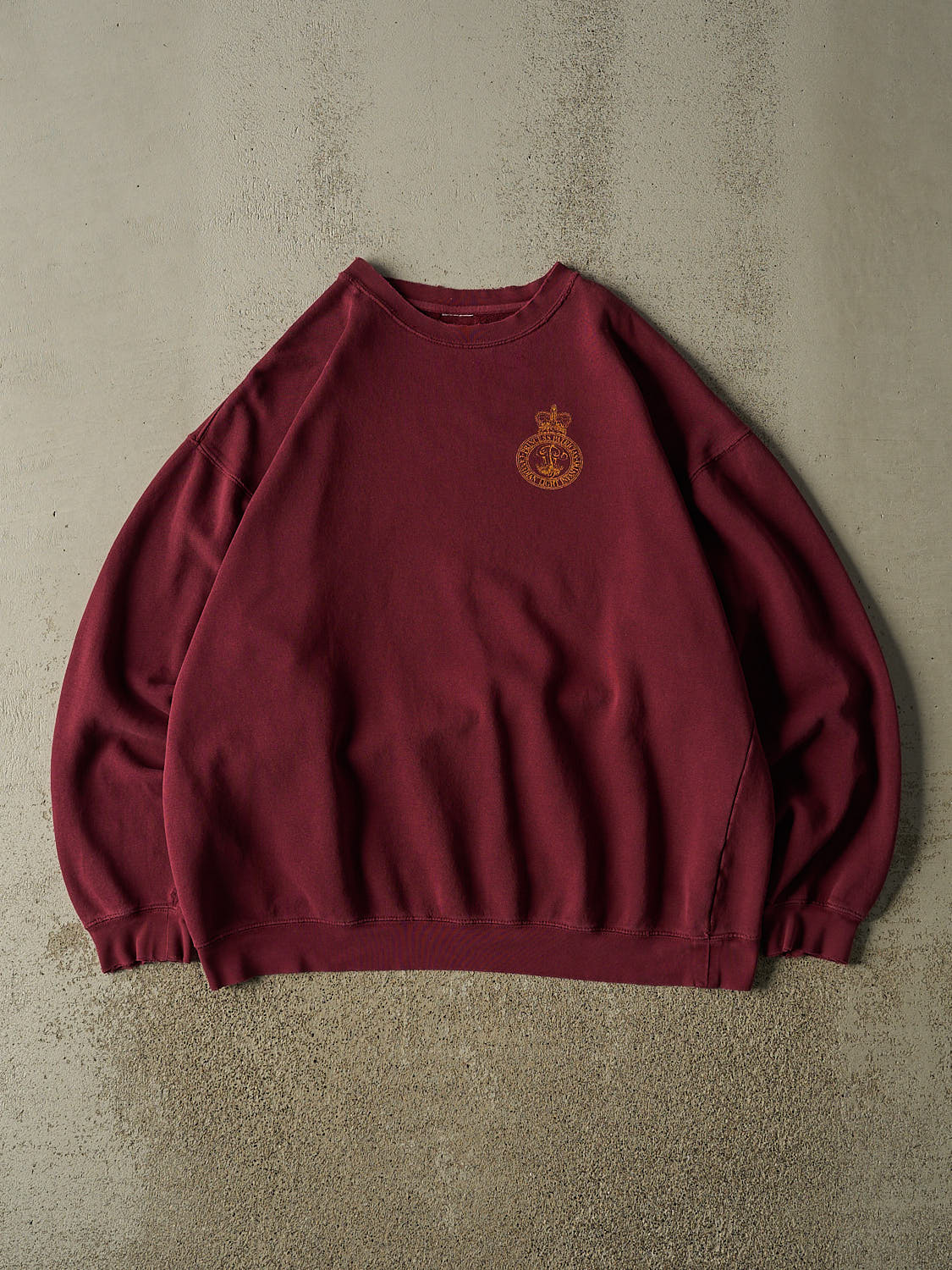 Vintage 90s Burgundy Canadian Infantry Crewneck (XL)