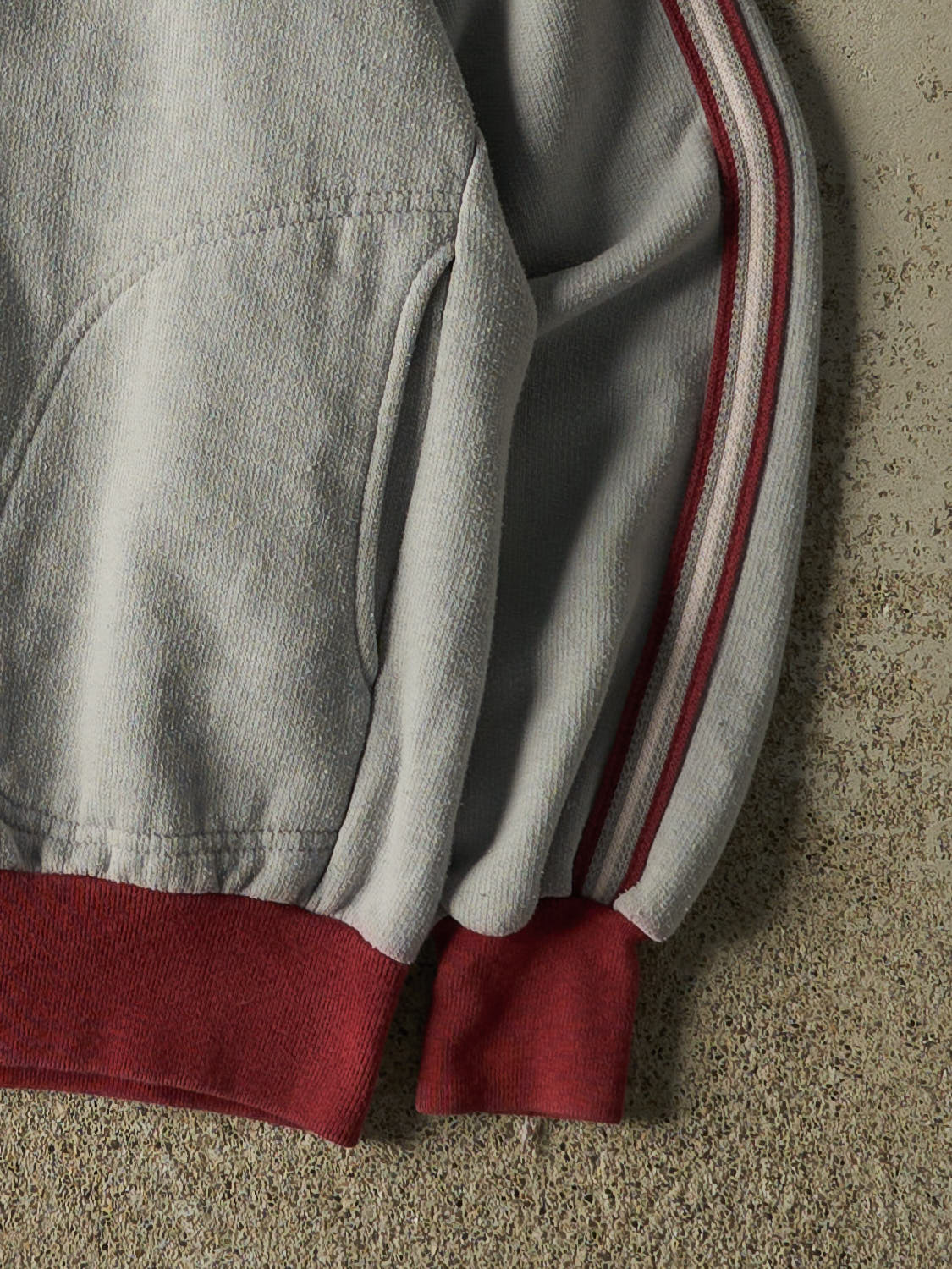 Vintage 90s Grey Zip Up Track Sweater (XS/S)
