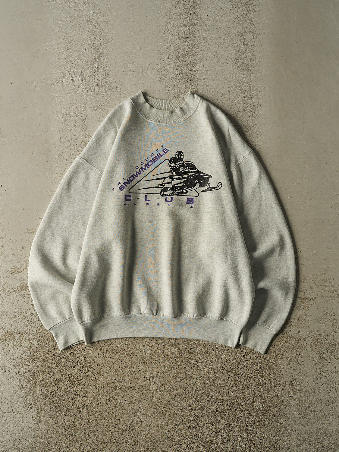 Vintage 90s Heather Grey Tri-County Snowmobile Club Crewneck (L/XL)