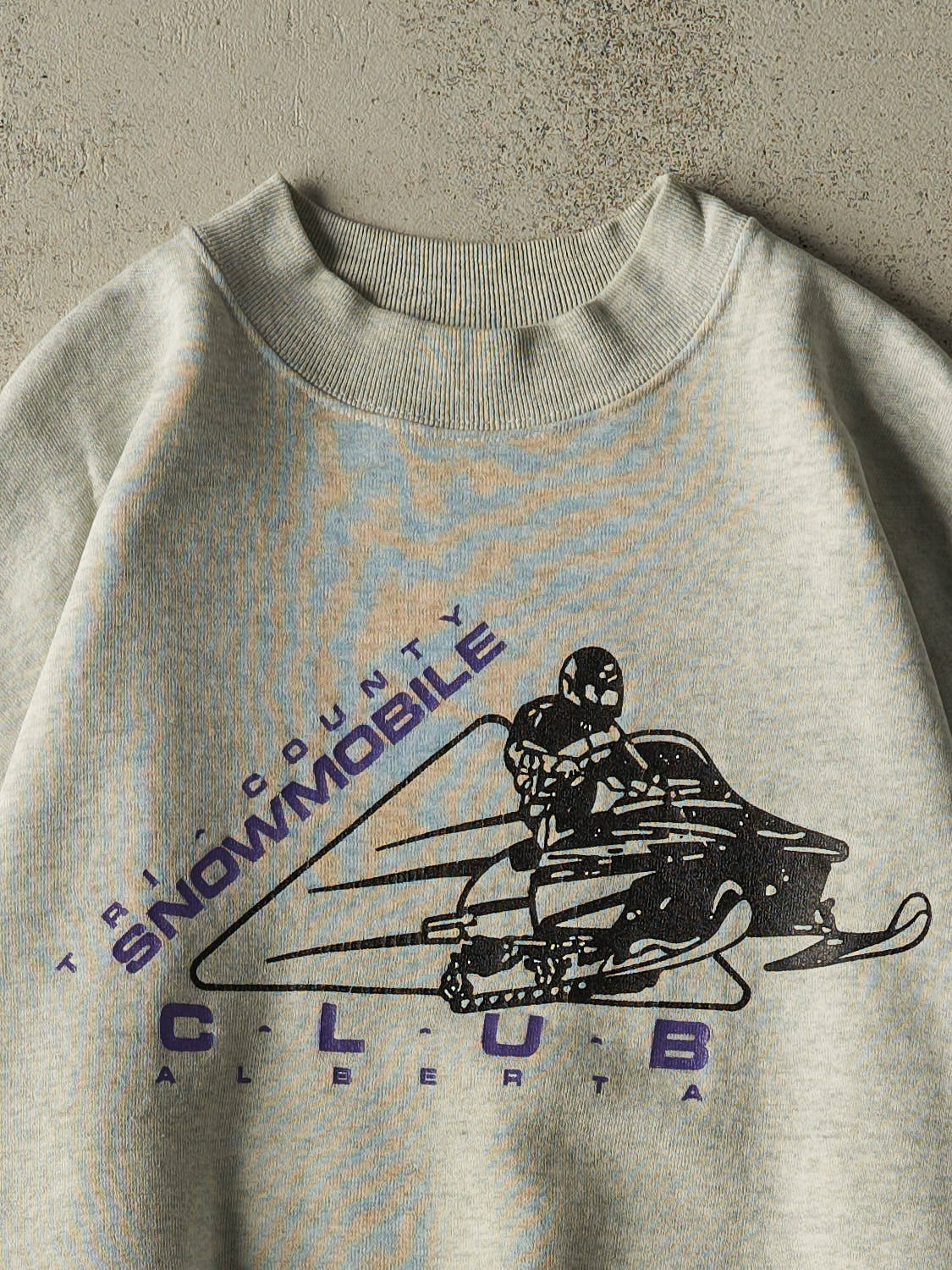 Vintage 90s Heather Grey Tri-County Snowmobile Club Crewneck (L/XL)