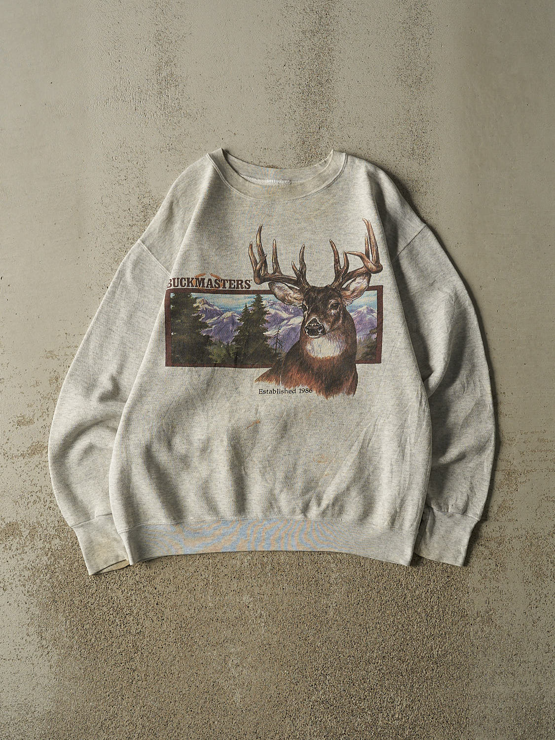 Vintage 90s Heather Grey Buckmasters Crewneck (M/L)