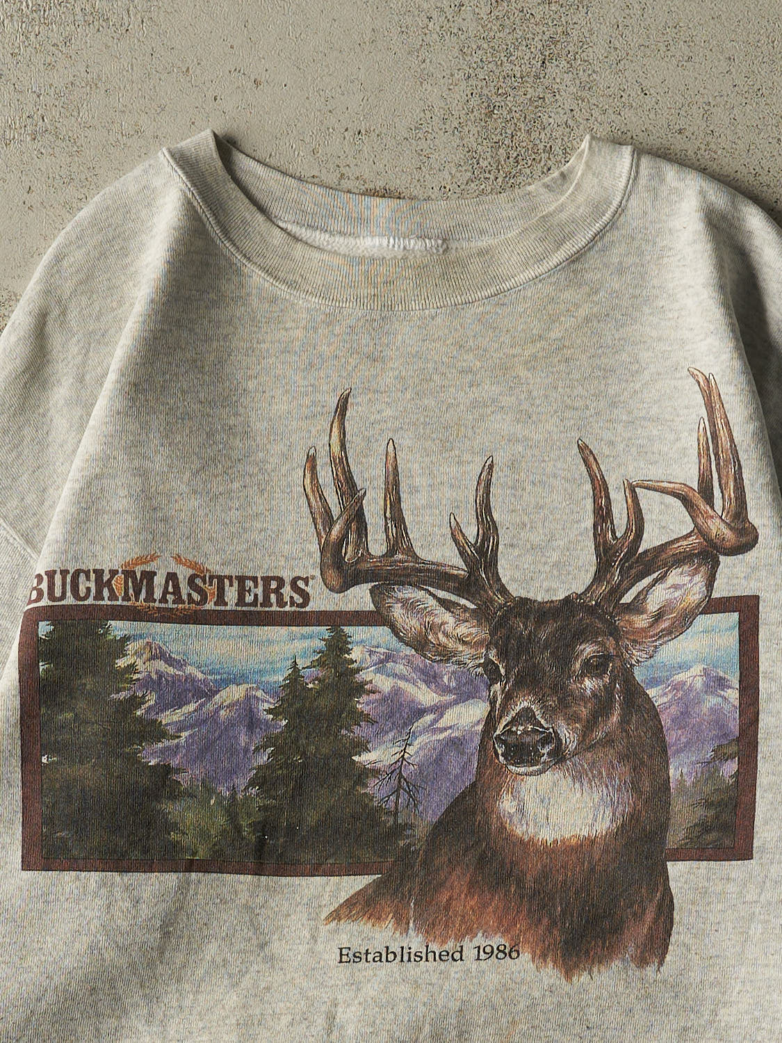 Vintage 90s Heather Grey Buckmasters Crewneck (M/L)