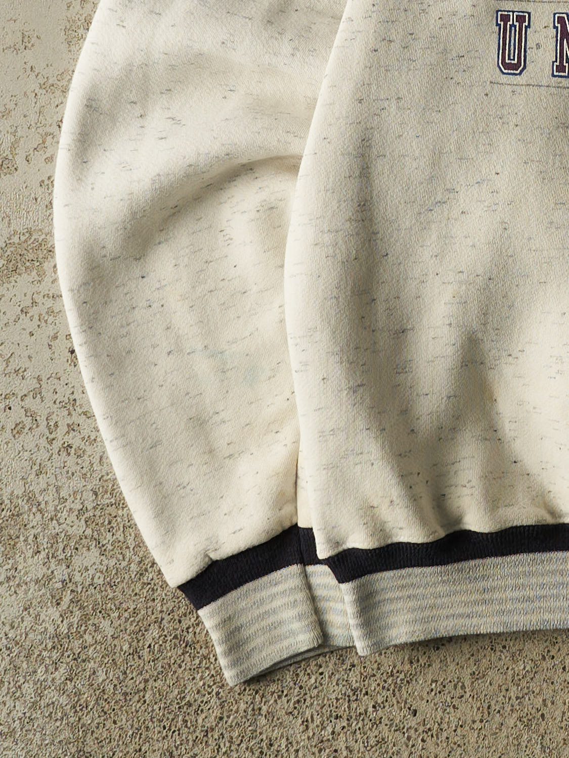 Vintage 90s Heather Grey Polaris University Ribbed Crewneck (M/L)