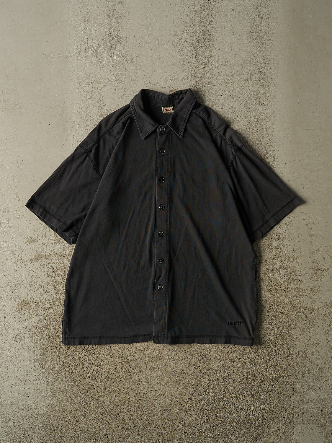 Vintage 90s Black Levi's Button Up Tee (L/XL)