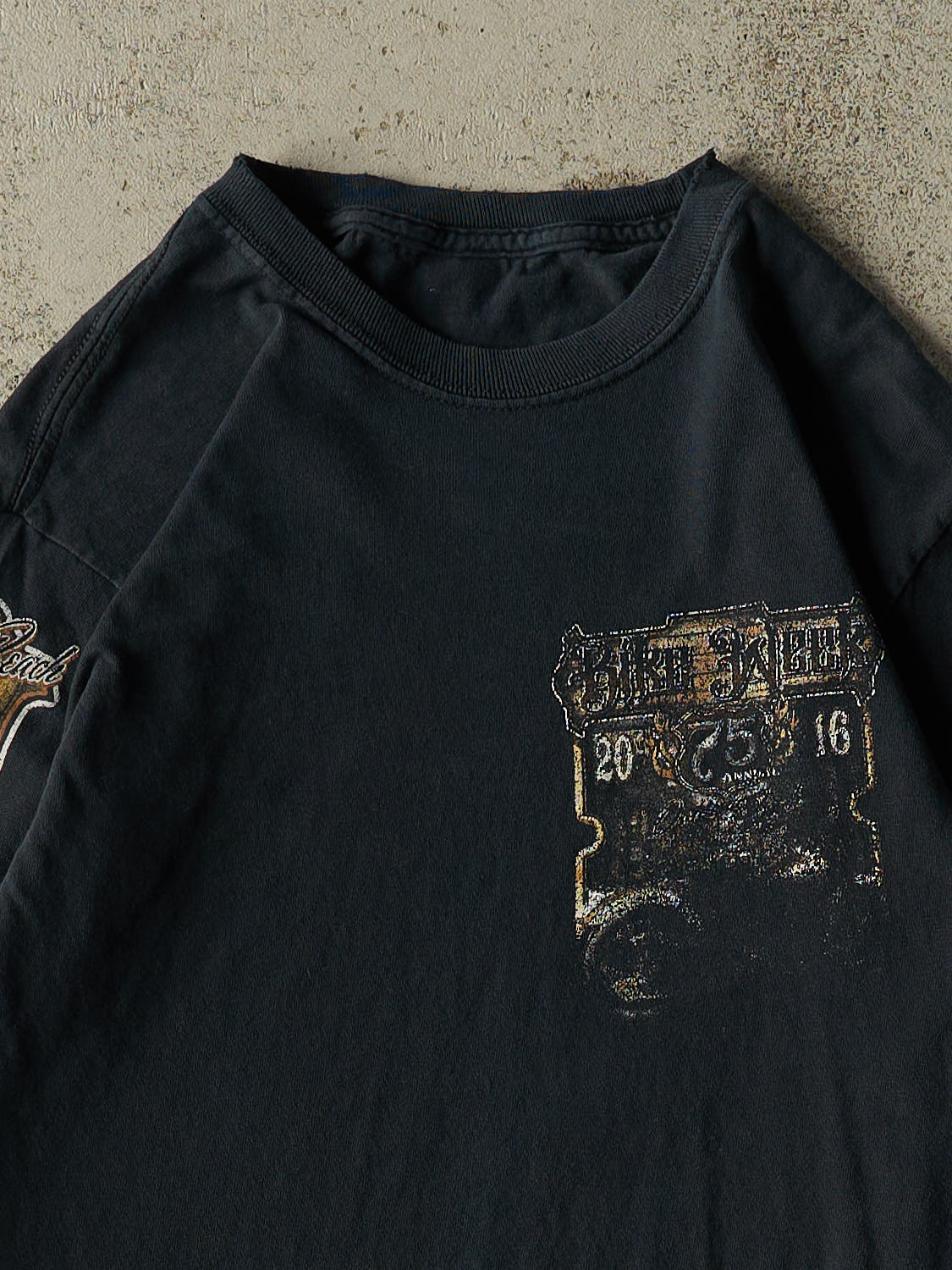 Vintage 16' Faded Black Daytona Beach Bike Week Long Sleeve (XS/S)
