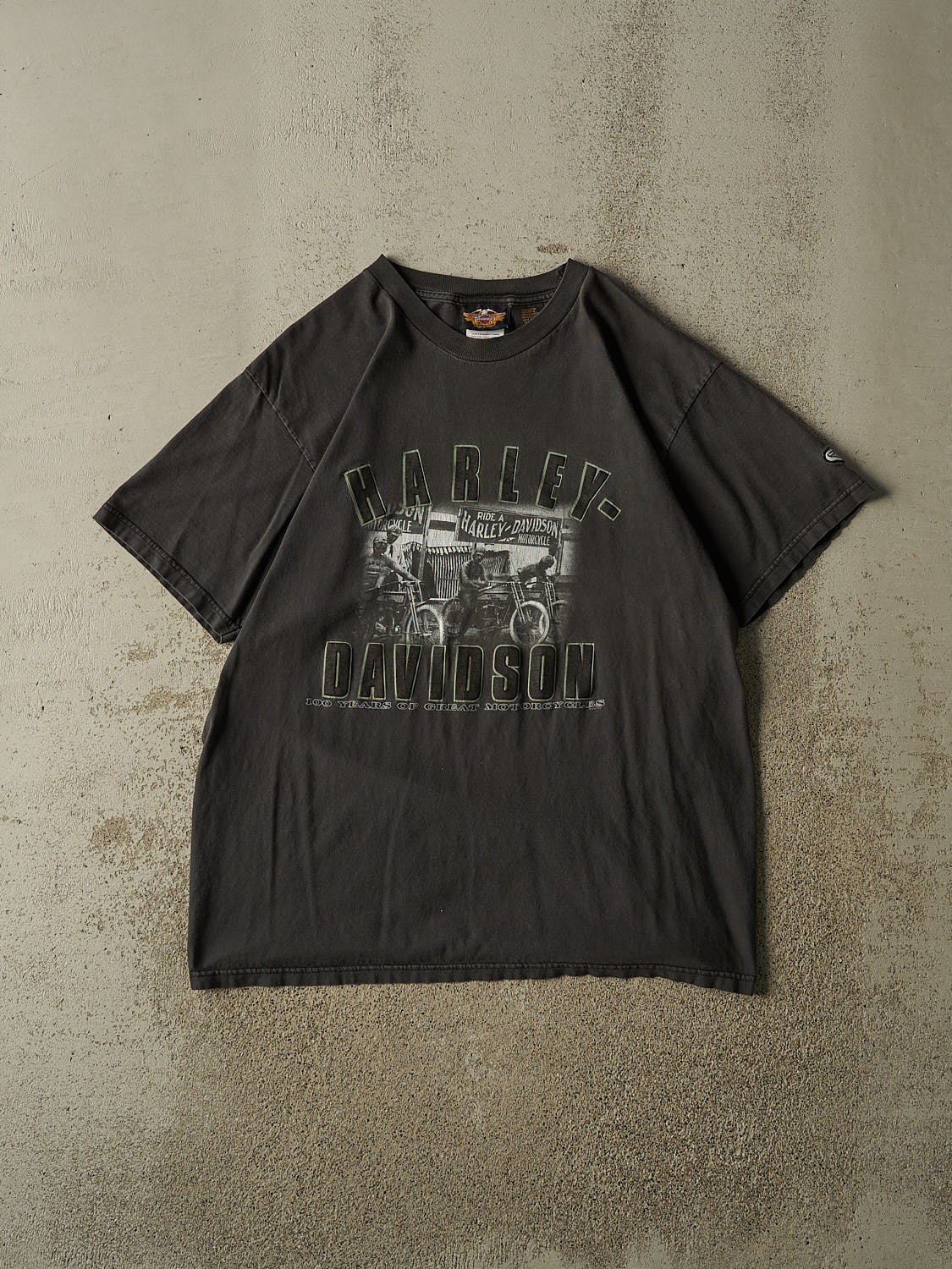 Vintage 03' Faded Black Harley Davidson Tee (XL)