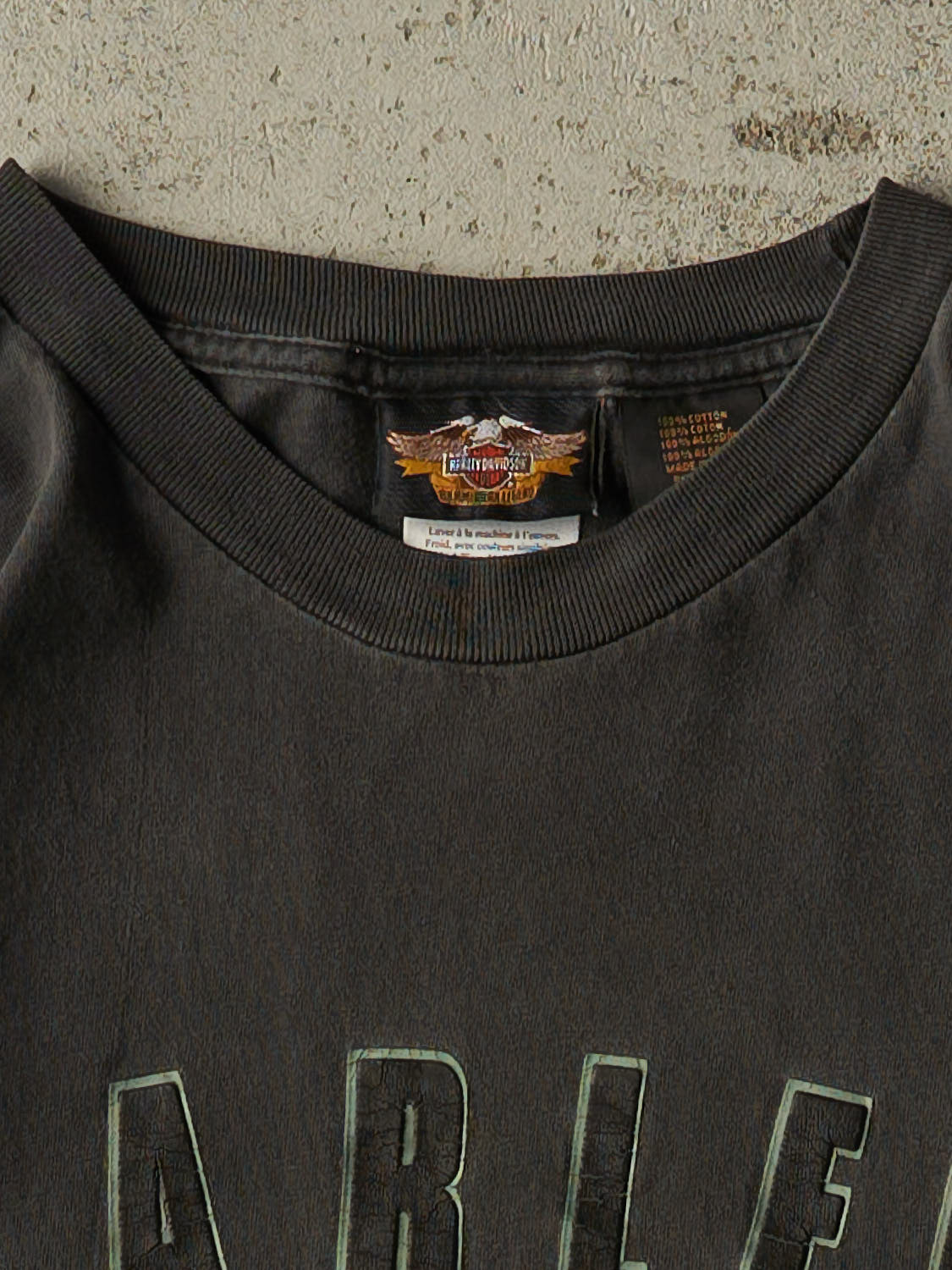 Vintage 03' Faded Black Harley Davidson Tee (XL)