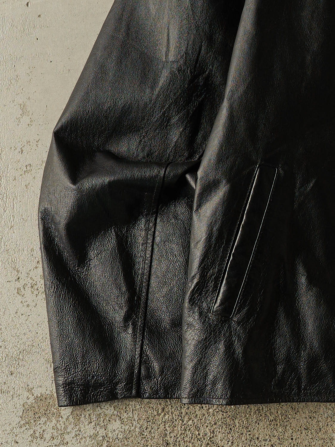 Vintage 90s Black Leather Jacket (XL)