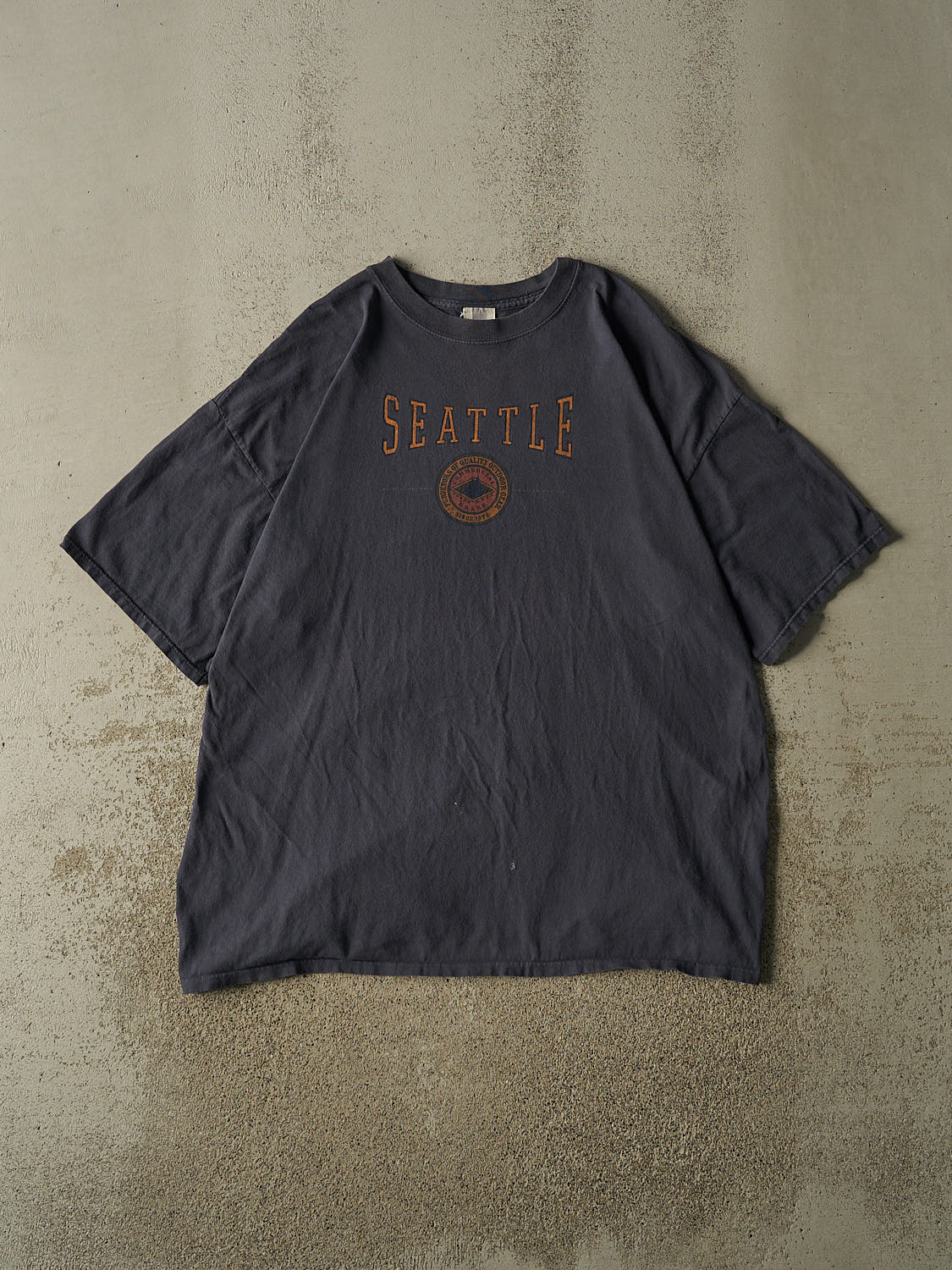 Vintage 90s Faded Navy Seattle Tee (XXL)