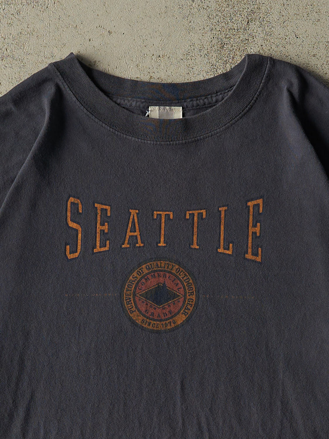 Vintage 90s Faded Navy Seattle Tee (XXL)