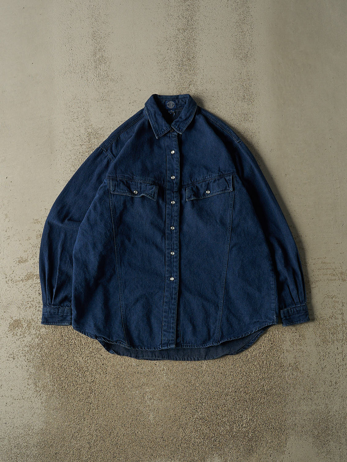 Vintage 90s Dark Wash Gap Denim Button Up Long Sleeve (L)