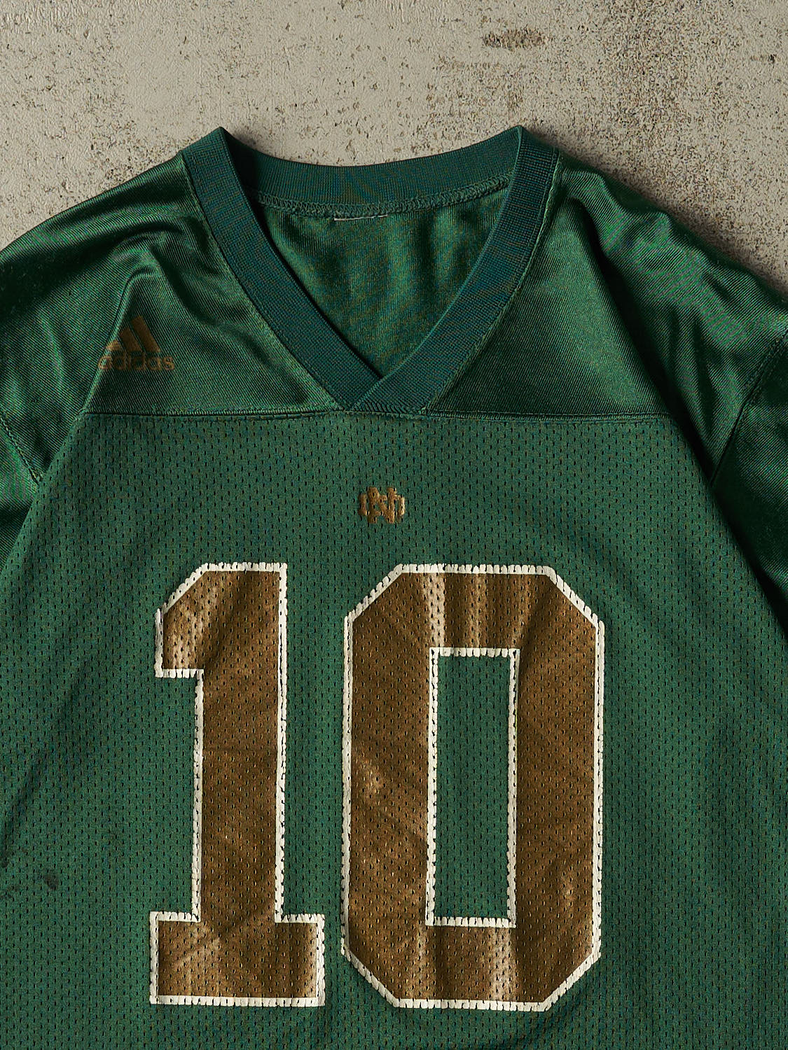 Vintage Y2K Green University of Notre Dame #10 Football Jersey (M)