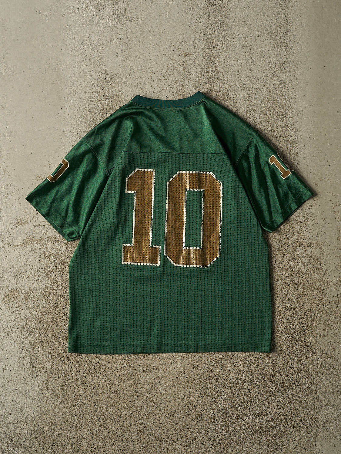 Vintage Y2K Green University of Notre Dame #10 Football Jersey (M)