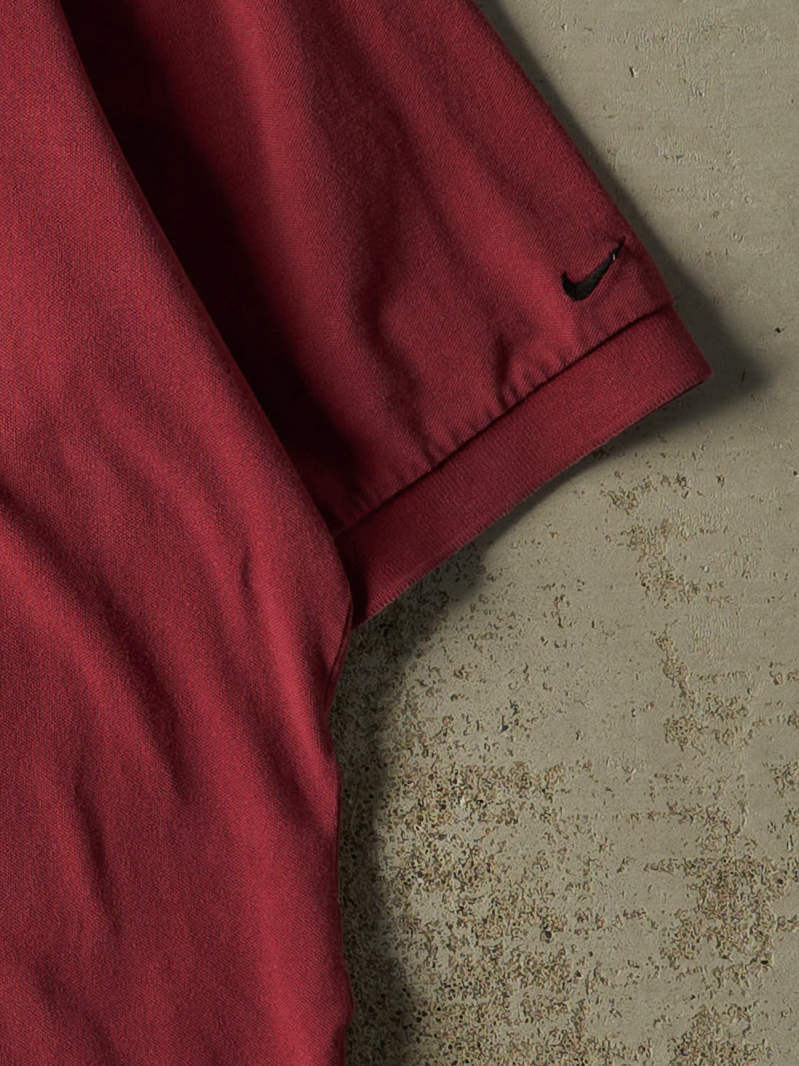 Vintage Y2K Burgundy Nike Quarter Button Tee (XL/XXL)