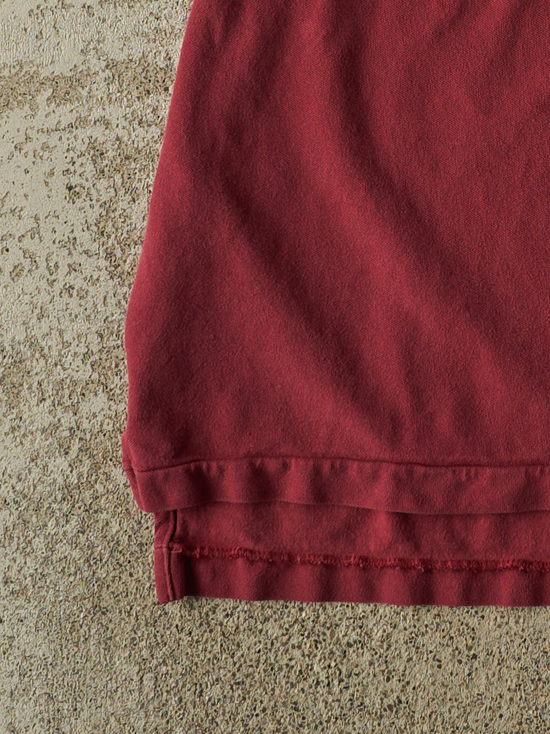 Vintage Y2K Burgundy Nike Quarter Button Tee (XL/XXL)