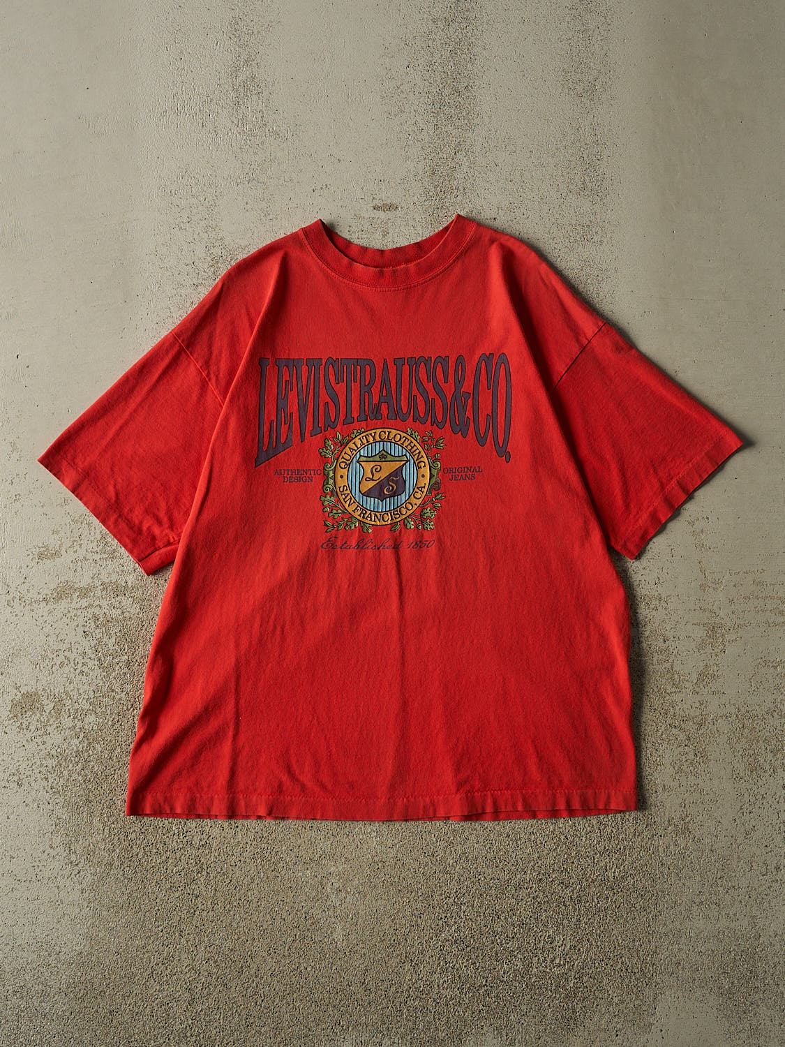 Vintage 90s Red Levi's Single Stitch Tee (XL)