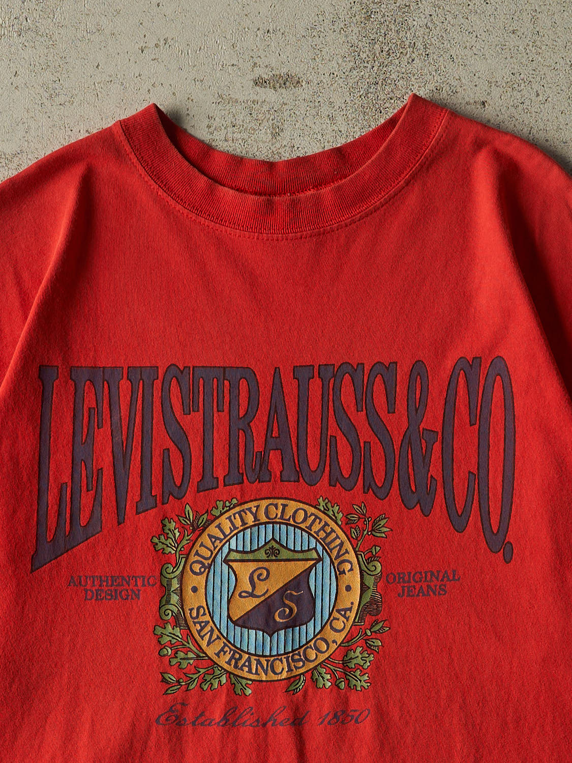 Vintage 90s Red Levi's Single Stitch Tee (XL)
