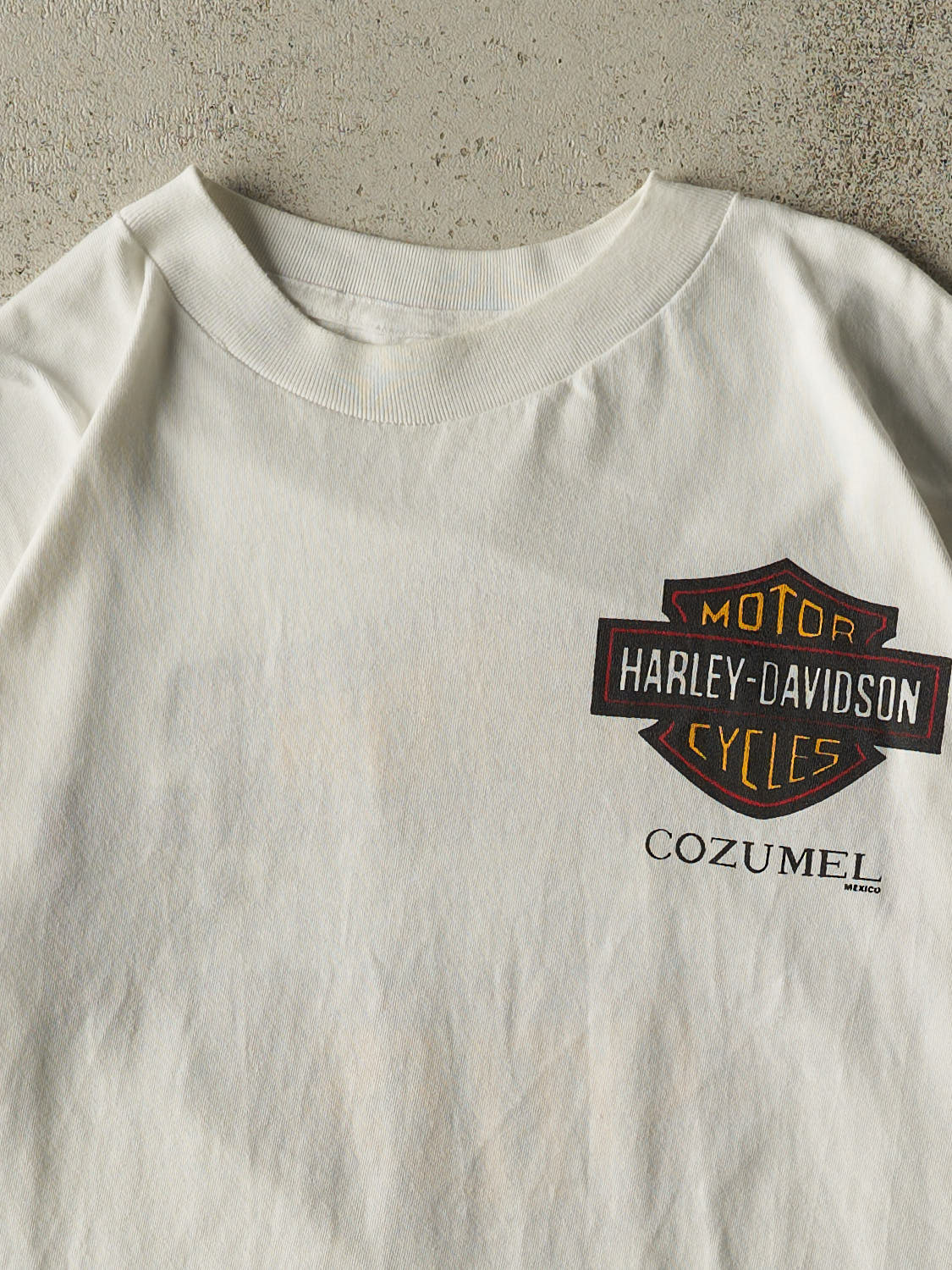 Vintage 90s White Harley Davidson Cozumel Mexico Tee (L/XL)