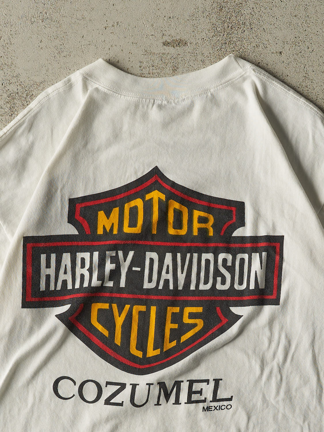 Vintage 90s White Harley Davidson Cozumel Mexico Tee (L/XL)