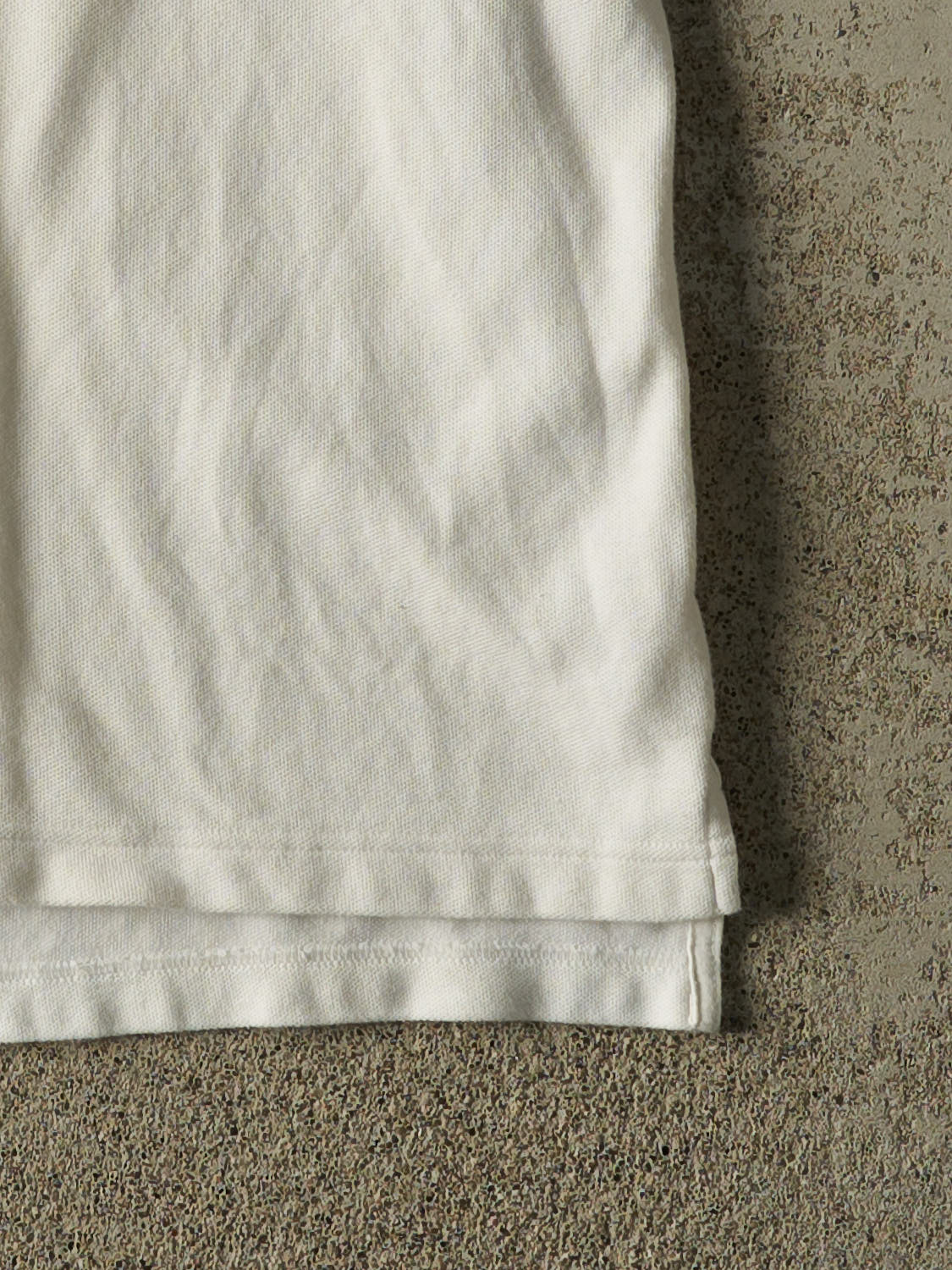 Vintage 90s White Chaps Embroidered Quarter Button Tee (XL)