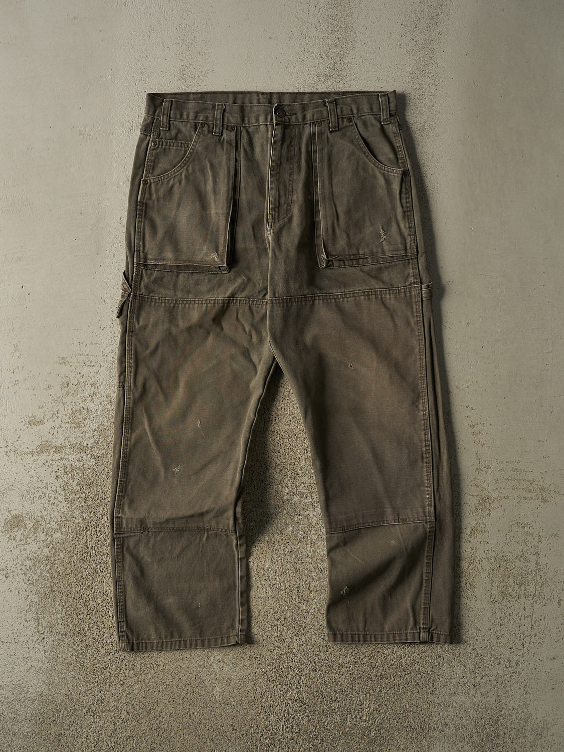Vintage Y2K Green Dickies Double Knee L Pocket Carpenter Pants (36x29)