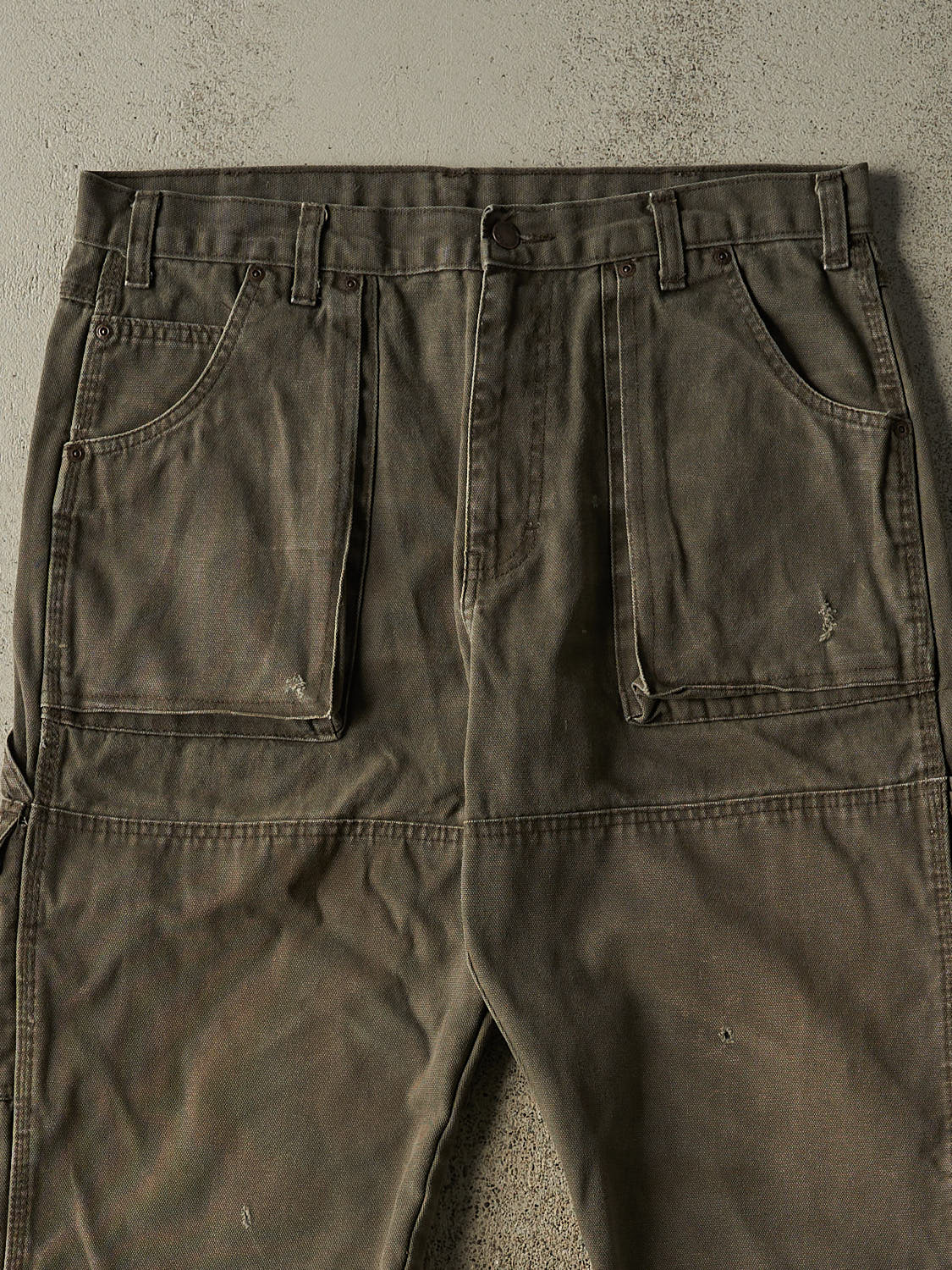 Vintage Y2K Green Dickies Double Knee L Pocket Carpenter Pants (36x29)