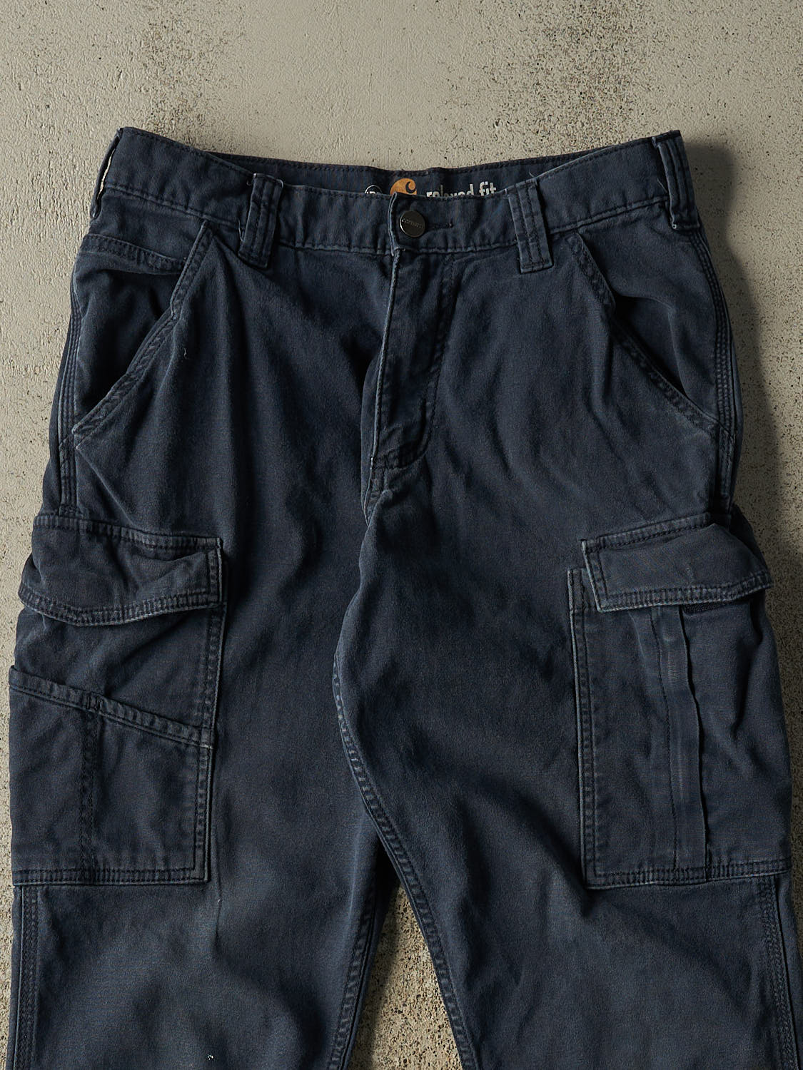 Vintage Y2K Navy Blue Carhartt Cargo Work Pants (28x30.5)