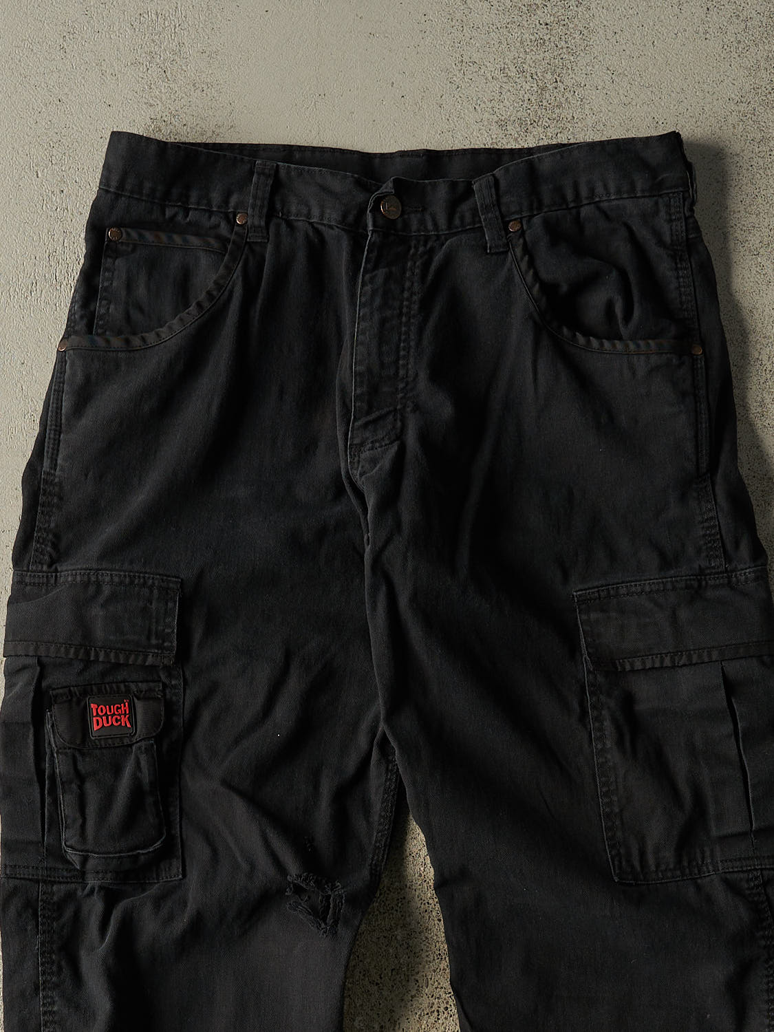 Vintage Y2K Black Tough Duck Cargo Work Pants (33x31.5)