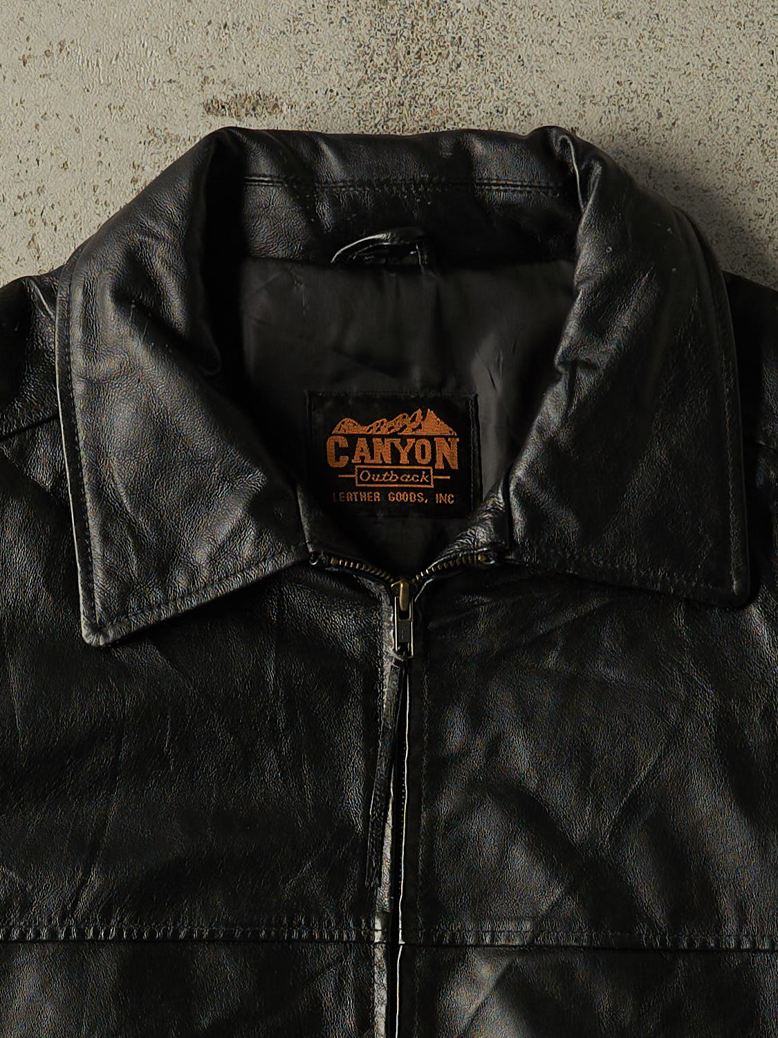 Vintage 90s Black Leather Jacket (XL)