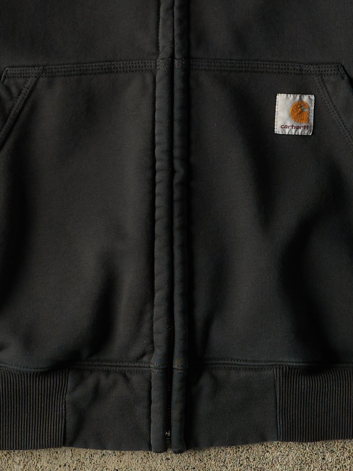 Vintage Y2K Black Carhartt Zip Up Hoodie (XL/XXL)