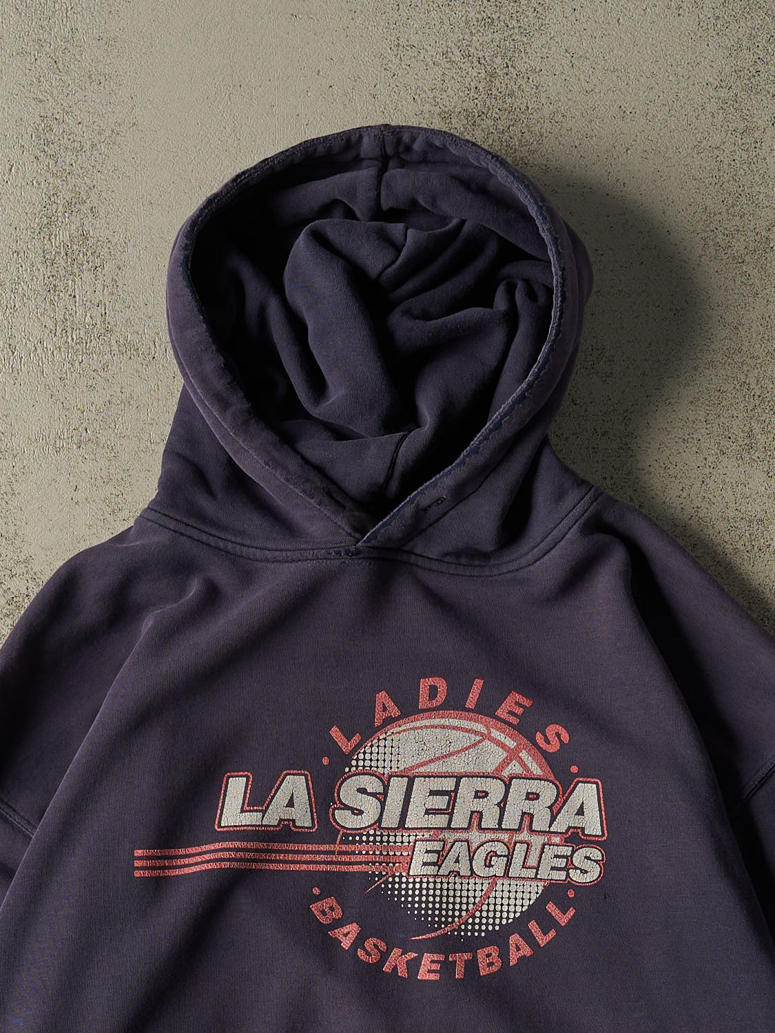 Vintage 90s Faded Navy La Sierra Eagles Ladies Basketball Hoodie (XL)