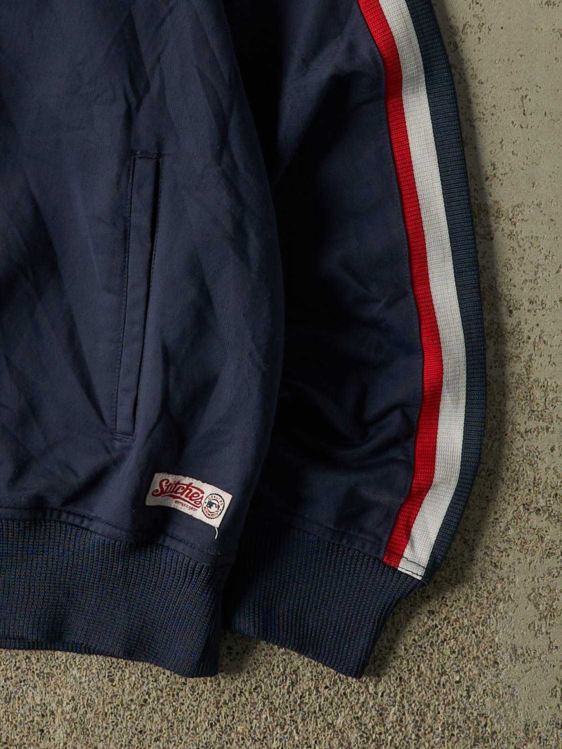 Vintage Y2K Navy Blue Boston Red Sox Track Sweater (L)