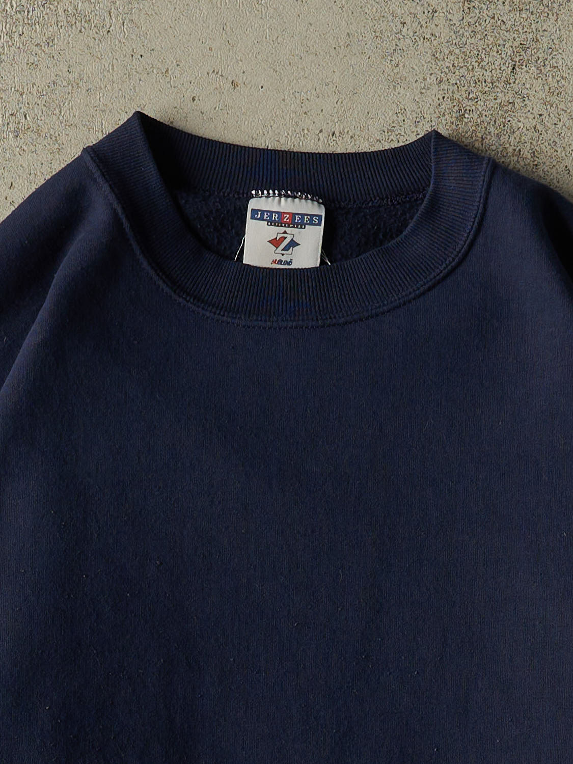 Vintage 90s Navy Blue Blank Crewneck (L/XL)