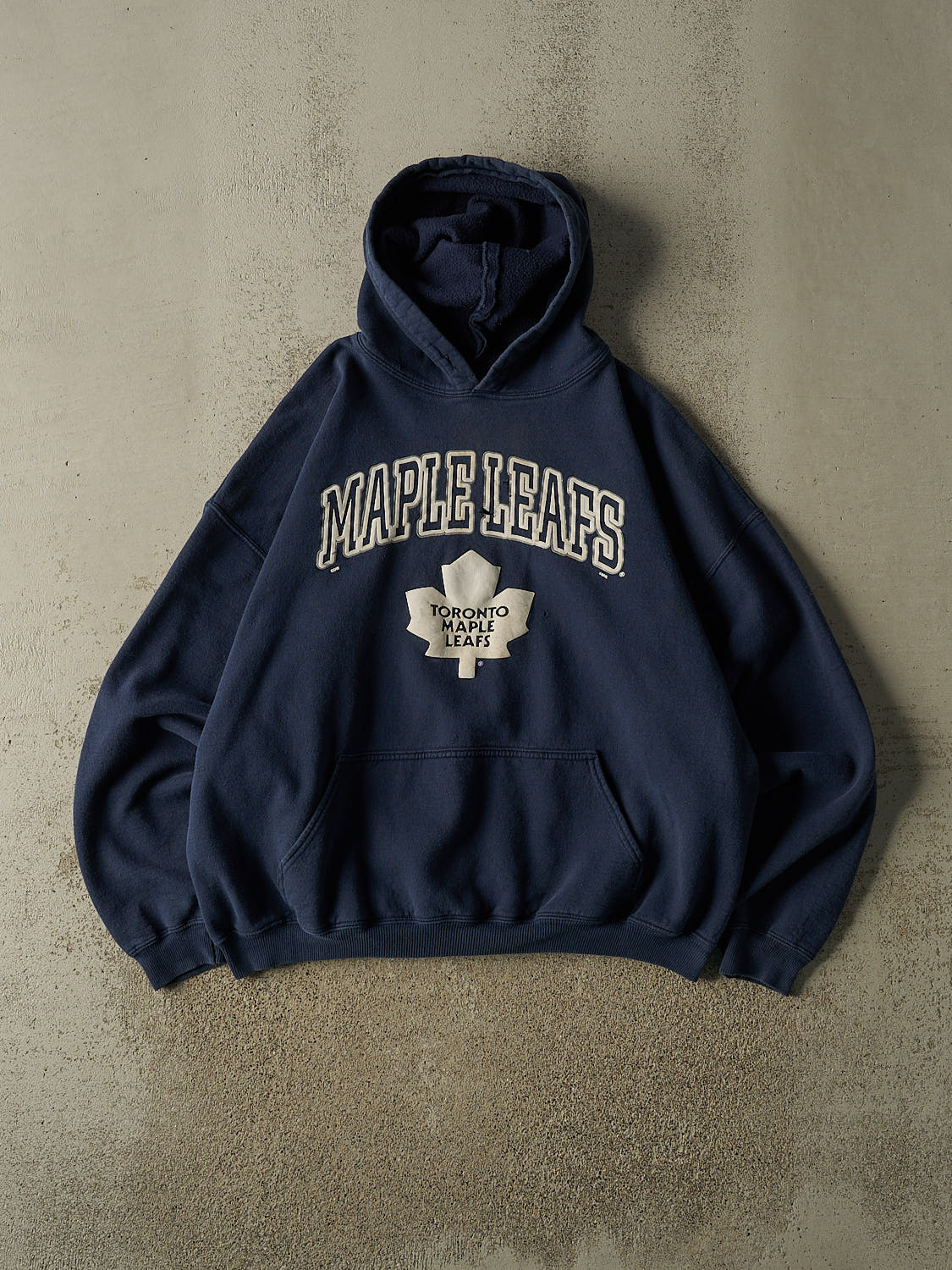 Vintage 90s Navy Blue Toronto Maple Leafs Hoodie (XL)