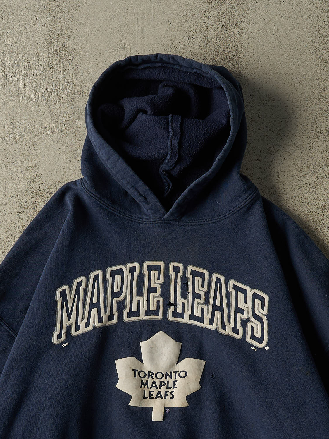 Vintage 90s Navy Blue Toronto Maple Leafs Hoodie (XL)