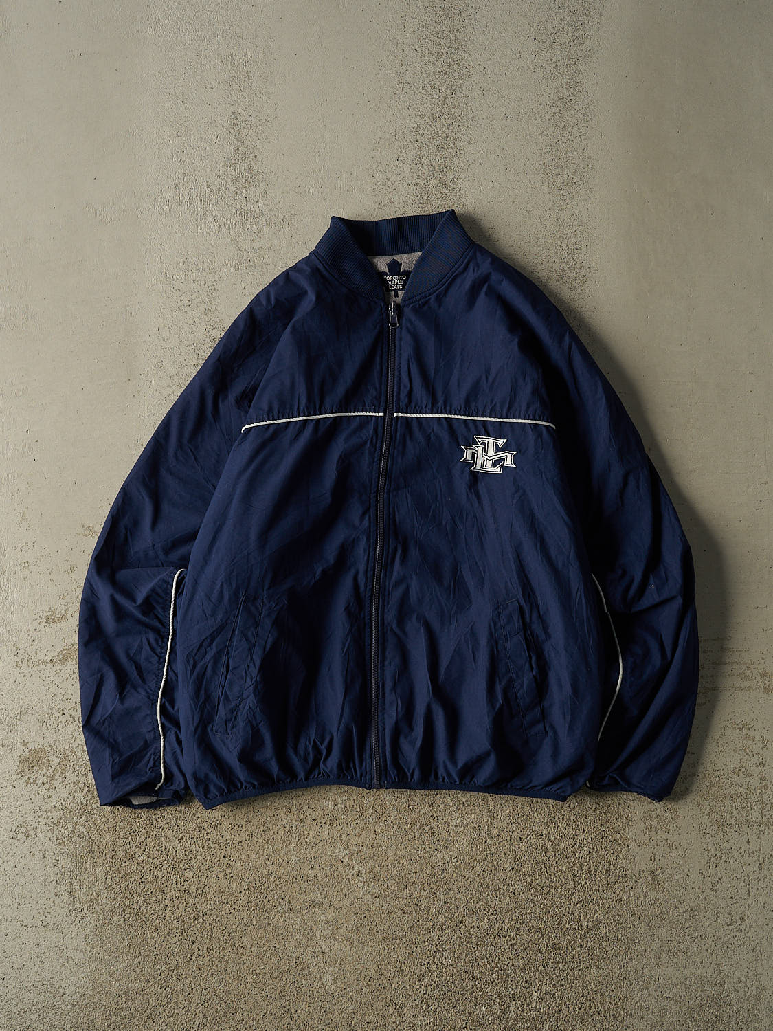 Vintage Y2K Navy Blue Toronto Maple Leafs Reversible Jacket (XL)