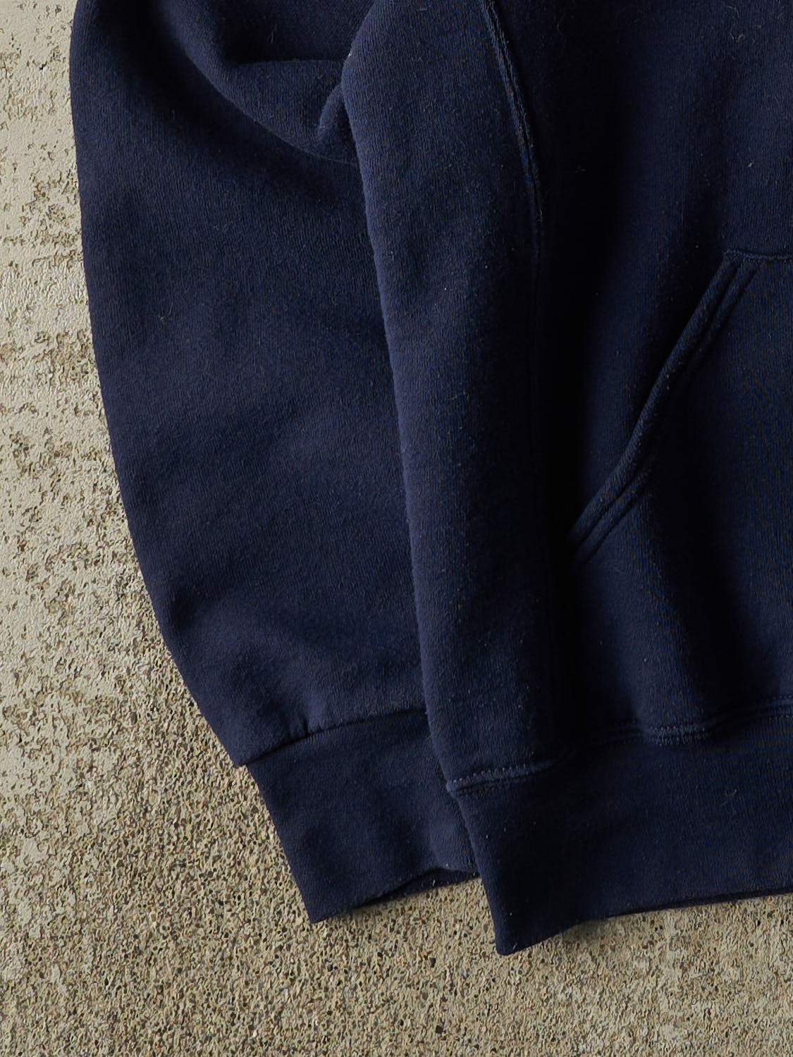 Vintage Y2K Navy Blue Russell Athletic Brock University Embroidered Hoodie (S/M)