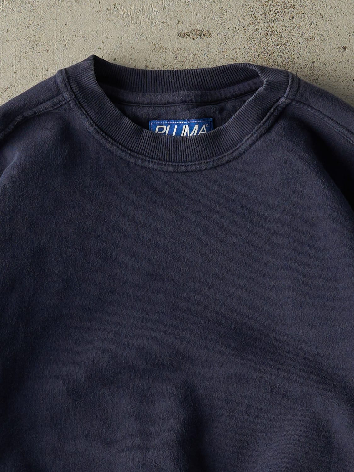 Vintage 90s Navy Blue Russell Athletic Blank Crewneck (M/L)