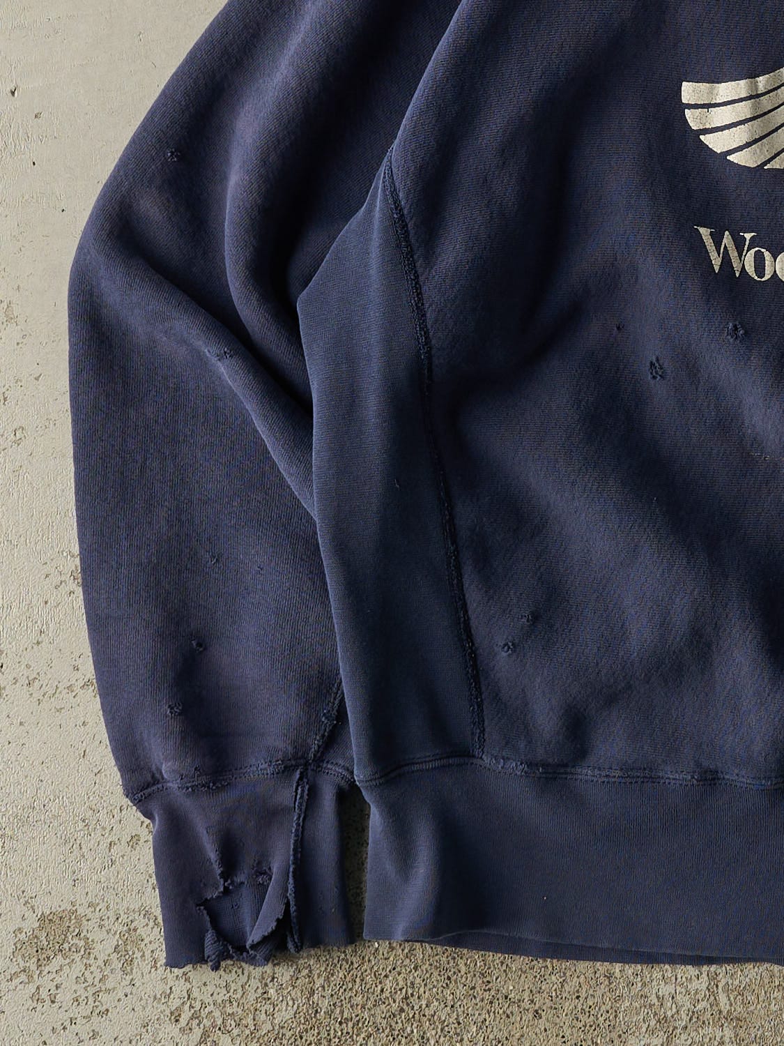 Vintage 90s Navy Blue WoodenBoat Embroidered Crewneck (XL)