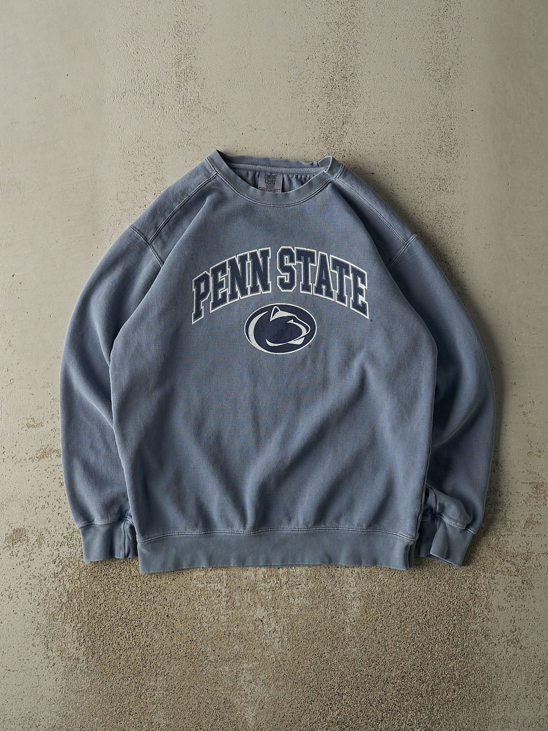 Vintage Y2K Washed Blue Penn State Crewneck (M/L)